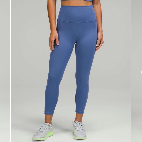 Lululemon Wunder Train High-Rise Tight 25” Water Drop Blue Size 6 Pockets - Picture 2 of 13